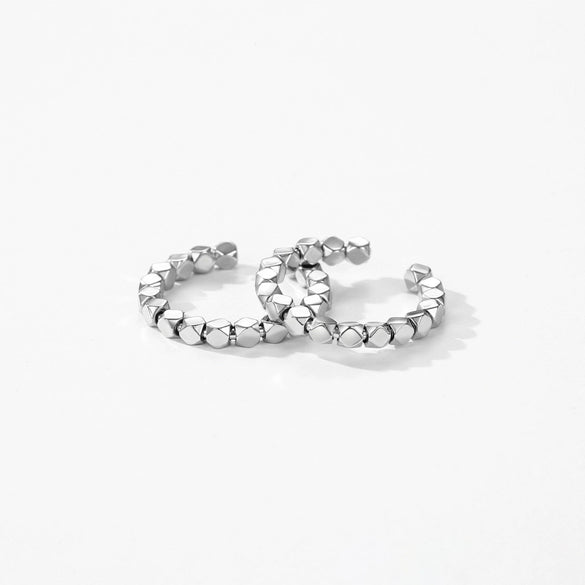 Wholesale Women's S925 Sterling Silver Simple Irregular Opening Adjustable Finger Ring With Electroplating