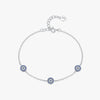 Wholesale Women's S925 Sterling Silver Simple Microinlay Blue Eyes Fashion Trendy Bracelet Jewelry