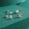 Wholesale Women's S925 Sterling Silver Simple Mini Earrings With Geometric Inlay And Seiko Treatment