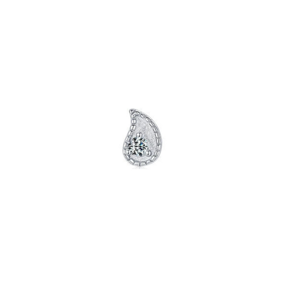 Wholesale Women's S925 Sterling Silver Simple Mini Earrings With Geometric Inlay And Seiko Treatment