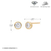 Wholesale Women's S925 Sterling Silver Simple Round Zircon Earrings With Geometric And Cartoon Style And Electroplating Process