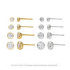 Wholesale Women's S925 Sterling Silver Simple Round Zircon Earrings With Geometric And Cartoon Style And Electroplating Process