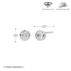 Wholesale Women's S925 Sterling Silver Simple Round Zircon Earrings With Geometric And Cartoon Style And Electroplating Process
