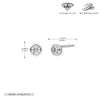 Wholesale Women's S925 Sterling Silver Simple Round Zircon Earrings With Geometric And Cartoon Style And Electroplating Process