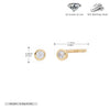 Wholesale Women's S925 Sterling Silver Simple Round Zircon Earrings With Geometric And Cartoon Style And Electroplating Process