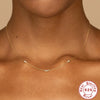 Wholesale Women's S925 Sterling Silver Simple Triple Diamond Stacked Clavicle Necklace With Geometric Design And Electroplating