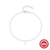 Wholesale Women's S925 Sterling Silver Smooth Octagonal Star Stacked Anklet With Geometric Design