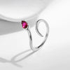 Wholesale Women's S925 Sterling Silver Snake Shaped Ring With Inlaid Zircon Retro Design