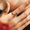 Wholesale Women's S925 Sterling Silver Snake Shaped Ring With Inlaid Zircon Retro Design