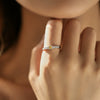 Wholesale Women's S925 Sterling Silver Square Crowninspired Ring With Inlaid Zircon