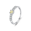 Wholesale Women's S925 Sterling Silver Square Crowninspired Ring With Inlaid Zircon