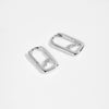 Wholesale Women's S925 Sterling Silver Square Electroplated Platinum And 18K Gold Zircon Earrings Light Luxury Elegant Style