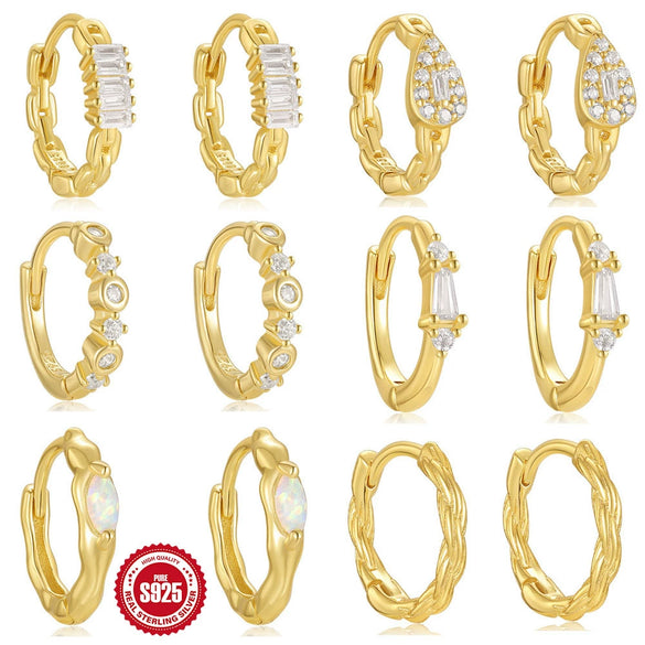 Wholesale Women's S925 Sterling Silver Square Geometric Drop Chain Earrings With Electroplating