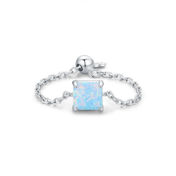 Wholesale Women's S925 Sterling Silver Square Geometric Light Luxury Ring With Electroplating