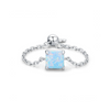 Wholesale Women's S925 Sterling Silver Square Geometric Light Luxury Ring With Electroplating