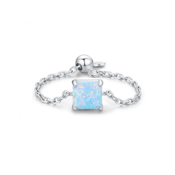 Wholesale Women's S925 Sterling Silver Square Geometric Light Luxury Ring With Electroplating