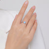 Wholesale Women's S925 Sterling Silver Square Geometric Light Luxury Ring With Electroplating