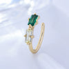 Wholesale Women's S925 Sterling Silver Square Geometric Zircon Non Piercing Ear Clips