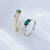 Wholesale Women's S925 Sterling Silver Square Geometric Zircon Non Piercing Ear Clips