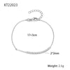 Wholesale Women's S925 Sterling Silver Square Zircon Geometric Bracelet Jewelry