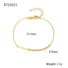 Wholesale Women's S925 Sterling Silver Square Zircon Geometric Bracelet Jewelry