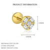 Wholesale Women's S925 Sterling Silver Square Zircon Geometric Earrings