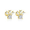 Wholesale Women's S925 Sterling Silver Square Zircon Geometric Earrings