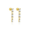 Wholesale Women's S925 Sterling Silver Square Zircon Geometric Earrings