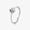 Wholesale Women's S925 Sterling Silver Square Zircon Inlaid Ring With Geometric Style And Highend Sense