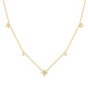 Wholesale Women's S925 Sterling Silver Stacked Clavicle Chain With Four Mans Star Diamond Opal Pendant And Electroplating Treatment