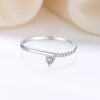 Wholesale Women's S925 Sterling Silver Stacked Plain Circle Line Simple Geometric Electroplated Ring