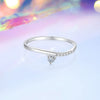 Wholesale Women's S925 Sterling Silver Stacked Plain Circle Line Simple Geometric Electroplated Ring