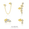 Wholesale Women's S925 Sterling Silver Star Shape Earrings With Zirconia