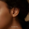 Wholesale Women's S925 Sterling Silver Star Shape Zircon Earrings