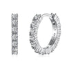 Wholesale Women's S925 Sterling Silver Stud Earrings With Geometric And U Shape Pattern And Diamond Color Zircon Inlaid And Electroplating Design