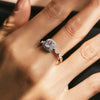 Wholesale Women's S925 Sterling Silver Sugar Cube Shaped Ring With Inlaid Zircon