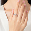 Wholesale Women's S925 Sterling Silver Sweet Heart Love Ring With Electroplating