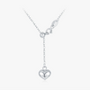 Wholesale Women's S925 Sterling Silver Sweet Heart Pendant Clavicle Chain Yshaped Necklace With Electroplating