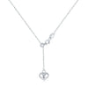 Wholesale Women's S925 Sterling Silver Sweet Heart Pendant Clavicle Chain Yshaped Necklace With Electroplating