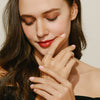 Wholesale Women's S925 Sterling Silver Tail Ring Light Luxury Geometric Micro Inlay Ring