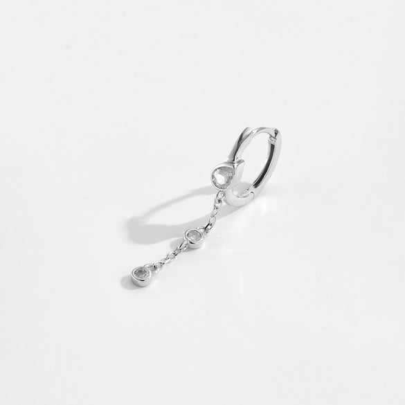 Wholesale Women's S925 Sterling Silver Tassel Pendant Earrings Geometric Style Electroplated