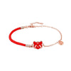 Wholesale Women's S925 Sterling Silver Tiger Zodiac Red Rope Temperaturesensitive Colorchanging Electroplated Bracelet
