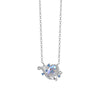 Wholesale Women's S925 Sterling Silver Twelve Constellation Inlaid Zircon Pendant Necklace Cross Chain Light Luxury Style