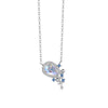 Wholesale Women's S925 Sterling Silver Twelve Constellation Inlaid Zircon Pendant Necklace Cross Chain Light Luxury Style