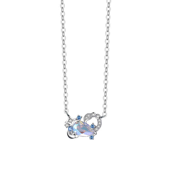 Wholesale Women's S925 Sterling Silver Twelve Constellation Inlaid Zircon Pendant Necklace Cross Chain Light Luxury Style
