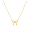 Wholesale Women's S925 Sterling Silver Twist Bow O Chain Necklace With Electroplating Treatment