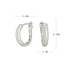 Wholesale Women's S925 Sterling Silver Ushape Inlaid Zircon Earrings