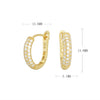 Wholesale Women's S925 Sterling Silver Ushape Inlaid Zircon Earrings