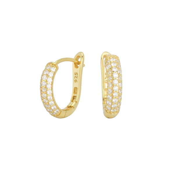 Wholesale Women's S925 Sterling Silver Ushape Inlaid Zircon Earrings