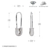 Wholesale Women's S925 Sterling Silver Ushape Inlaid Zircon Pin Earrings Fashionable Jewelry